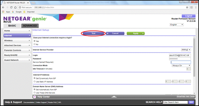 Image of step 9, Select Yes to does you internet connection require a login?